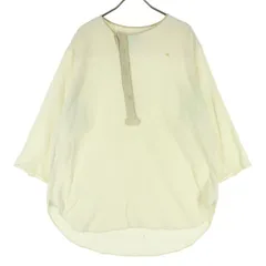 Milok ミロック SIDE H QS SHIRTS 長袖 ヘンリーネック カットソー 46 ホワイト レディース 古着