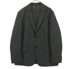 美品 UNIQLO ユニクロ 裏地無し 薄手 テーラードジャケット M グレー メンズ 古着