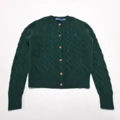ポロラルフローレン ウールカシミア ケーブル カーディガン - L