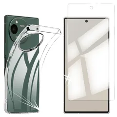 for Aquos R10 SH-51F / Aquos R9 / SH-51E ガラスフィルム+ケース クリア ガラスフィルム 柔軟 ギアクオスセンス 耐衝撃 ガラスフイルム保護付き 落下防止 専用保護 散熱加工 全透明 軽量 高透過率 気泡ゼロ 指紋防止 