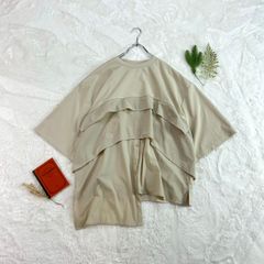 CLANE アシンメトリー 半袖 トップス ベージュ サイズ1 - メルカリ