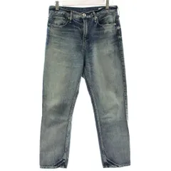 アッパーハイツ upper hights デニム ジーンズ 25 青 ブルー ウォッシュ加工 星柄 切りっぱなし裾 /RK