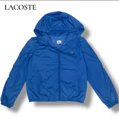 【最終値下げ】【美品】LACOSTE ラコステ フード付き ナイロンジャケット ブルー レディース XS〜S ウインドブレーカー 軽量 スポーツ アウトドア ゴルフ ジップアップ ブルゾン ウィンドブレーカー 羽織り