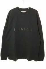 エフオージー エッセンシャルズ FOG ESSENTIALS フロントロゴ クルーネック Sサイズ ロンT 長袖 ブラック 【ブランド古着ベクトル】【中古】☆AA★260412