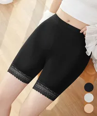 ペチコート3枚裾レースペチパンツ