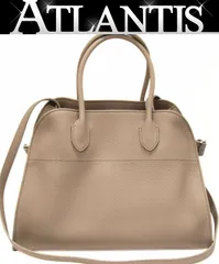 極美品 ザ・ロウ The Row Soft Margaux 12 マルゴー12 ハンドバッグ ショルダーバッグ レザー ダークトープ 【74383】のサムネイル