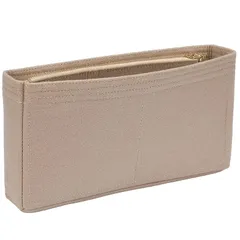 【新品】 SHINGONE 横型 フェルト バッグインバッグ ベージュ 高級バッグ適用 ジッパー付き Sサイズ 小さめ バックインバック 軽量 整理整頓 インナーバッグ 通勤 旅行 Bag in Bag レディース メンズ 0