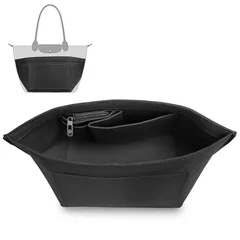 【新品】 NINEMAX バッグインバッグ インナーバッグ フェルト 軽量 底板付き トートバッグ用 自立式 インナーポケット ポーチ バックインバック バッグの中を整理整頓 トートバッグ用 (ダークグレー, M) 0