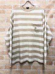 90s OLD STUSSY ボーダー 長袖 Tシャツ オールド 紺タグ ロンT - メルカリ