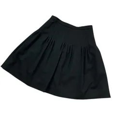 【値下げ】Valentino ヴァレンティノ タック フレア スカート レディース ブラック 中古のサムネイル