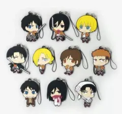 【中古】ストラップ(キャラクター) 全10種セット 「進撃の巨人 トレーディングラバーストラップ」