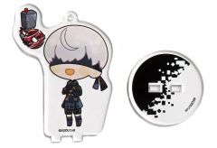 [중고]키 홀더 9S(미니 캐릭터/눈가리개 있음) [NieR:Automata(니어 오토마타) Ver1.1a×DECOTTO by animatecafe 트레이딩 아크릴 스탠드 키 홀더]