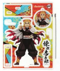 【中古】アクリルスタンド・アクリルパネル 煉獄杏寿郎 ufotable描き下ろしイラスト入りアクリルスタンド＆アクリルキーホルダーセット 「築地銀だこ×鬼滅の刃 銀だこは「うまい!」 劇場版鬼滅の刃 無限列車編リバイバル上映記念」