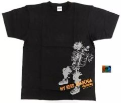 【二手】衣物 綠谷出久＆爆豪勝己＆轟焦凍 T恤(附壓克力徽章) 黑色 M號 「我的英雄學院」 Jump Festa 2022 限定