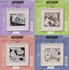 【中古】皿・ボウル 全4種セット スクエアプレート 「ムーミン」