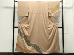 平和屋着物■訪問着　絞り　刺繍　道長花文　金彩　正絹　逸品　CABF1711th