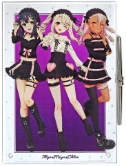 [중고] 아크릴 스탠드 아크릴 패널 미유 & 일리야 & 클로이 신작 일러스트 BLACK kawaii style ver. A5 아크릴 패널 [Fate / kaleid liner 프리즈마 ☆ 일리야 ANIME 10th Anniversary POP