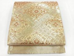 8136］袋帯 美品 鳳凰桐花唐草文 金銀糸 六通 正絹 着物 フォーマル