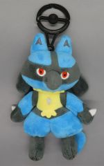 [Used] Plush Mascot/Plush Badge: Lucario Posing Mascot - Training in Progress - "Pokémon" - Pokémon Center Limited Edition