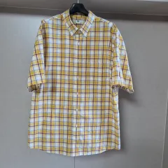 XL)ユニクロ メンズ CHECK シャツ 半袖