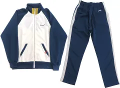 【中古】アウターウェア 明石国行 ジャージ上下セット ホワイト×ブルーグレー フリーサイズ 「刀剣乱舞-ONLINE-×ドン・キホーテ」