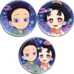 【中古】バッジ・ピンズ 全3種セット 57mmホログラム缶バッジ 「鬼滅の刃 花火大会2025 ufotable WEBSHOPくじ 狛治と恋雪」 C賞