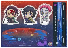 【中古】アクリルスタンド・アクリルパネル 竈門炭治郎＆冨岡義勇＆猗窩座 アクリルジオラマ ViVimus 無限城編 「鬼滅の刃」