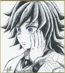 【中古】紙製品 冨岡義勇(鎌戸広貴イラスト) 「アニメ 鬼滅の刃 柱稽古ダイニング・柱ダイニング 新規ランダム複製ミニ色紙B WEB SHOPくじ」