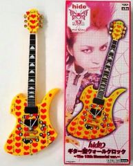hide ギター型 ウォールクロック イエローハート 時計 - メルカリ