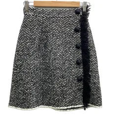 DOLCE&GABBANA(ドルチェアンドガッバーナ) ミニスカート サイズ36 S レディース美品  黒×アイボリー ニットのサムネイル
