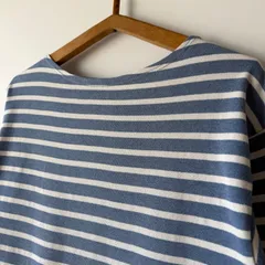 SAINT JAMES ouessant cobalt blue / ecru T3? セントジェームス ウェッソン バスクシャツ ボーダー