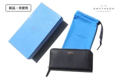 新品 スマイソン SMYTHSON パナマラウンドジップ長財布 Panama Large Zip Around Purse ブラック イタリア製