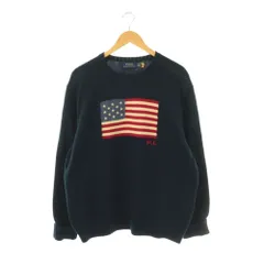 ポロ ラルフローレン POLO RALPH LAUREN 星条旗 コットン ニット セーター 長袖 XL 紺 /NR ■OS ■AD