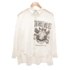 ヒステリックグラマー HYSTERIC GLAMOUR THE GHOST WOLVES コラボ MONTHLY MYSTERY プリント シャツ 長袖 F 白 ホワイト 01173AH07 /JS