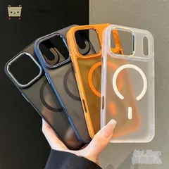 半透明 スベスベ肌触り iPhoneケース case iPhone13-17/Air/Pro/Pro Max 多機種対応 保護ケース MagSafe対応 合金レンズリング 耐衝撃 ソフトケース 全4色展開