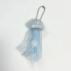 ハンドメイド 編み ブルー クラゲ 感性 キーホルダー ファッション雑貨 バッグ ぬいぐるみ