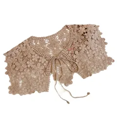 つけ襟 フリル 花柄 ストール スカーフ 重ね着 レイヤード ビックカラー 付け襟 発表会 レース ショール 学生 カジュアル 重ね襟