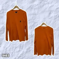 M ポロラルフローレン ベア ワッフル ニット ロングスリーブ Tシャツ