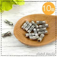 メタルビーズ 【MT-317】 合金ビーズ スペーサー 10個 高さ11mm アンティーク ロンデル ハンドメイド アクセサリーパーツ 手作り素材 紐パーツ DIY 材料 金属パーツ 留め具 飾りビーズ 金具 シルバー