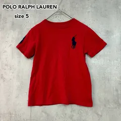 POLO RALPH LAUREN ポロラルフローレン レッド 5 120cm Tシャツ 半袖 ビッグポニー ナンバリング コットン 綿100％ ロゴ 刺繍 キッズ 子供服 男の子 女の子 トップス カットソー クルーネック ★ ■◆