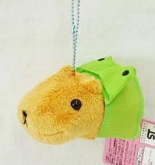 [중고] 봉제인형 카피바라씨(개구리) 볼 체인 첨부 레인코트 인형 [카피바라씨]