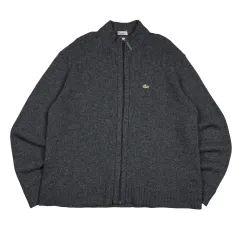 ラコステ グレーCOLOR ニット ジップアップ