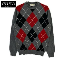 St.moritz サンモリッツ ｸﾞﾚｰ ｳｰﾙ×ｶｼﾐﾔ ｱｰｶﾞｲﾙ ｸﾙｰﾈｯｸﾆｯﾄ