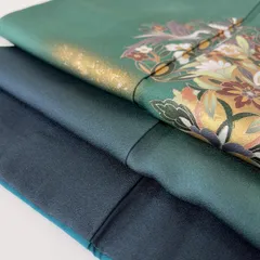 付下げ 裄68 金彩 上品な染め 一つ紋 正絹 着物 MK-6413