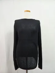 TIME ブラック ニット ロング スリーブ