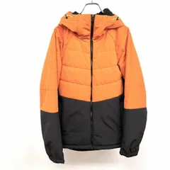 【中古】[印象AB] TIGORA ティゴラ パデッドジャケット / パーカー メンズ L オレンジブラウン×イエロー×ブラック 茶系 ポリ100% ハイネックフード フードにボア裏地 内ポケット無し 身頃の裏地が微起毛 ラグランスリーブ 袖にロゴプリントのサムネイル