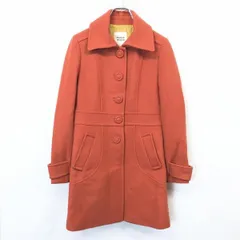 【中古】[印象B] MINIMUM MINIMUM ミニマムミニマム コート レディース 2 オレンジ系 ウール×ナイロン Aライン ステンカラー ボタン留め 裏地付き 長袖のサムネイル