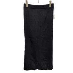 【新品】[印象N] EGOIST エゴイスト ニット / タイトスカート レディース F 黒 アクリル100% バックスリット 無地 ロング 裏地無しのサムネイル