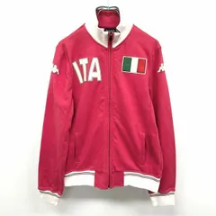 古着 KAPPA カッパ O XL レディース スウェットブルゾン カットソー ジャケット ジップアップ 裏毛 ロゴ刺繍 ハイネック 長袖 綿×ポリ ピンク