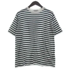 ジョンスメドレー JOHN SMEDLEY Tシャツ 半袖 ボーダー 白 ホワイト 黒 ブラック S